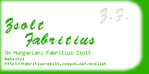 zsolt fabritius business card
